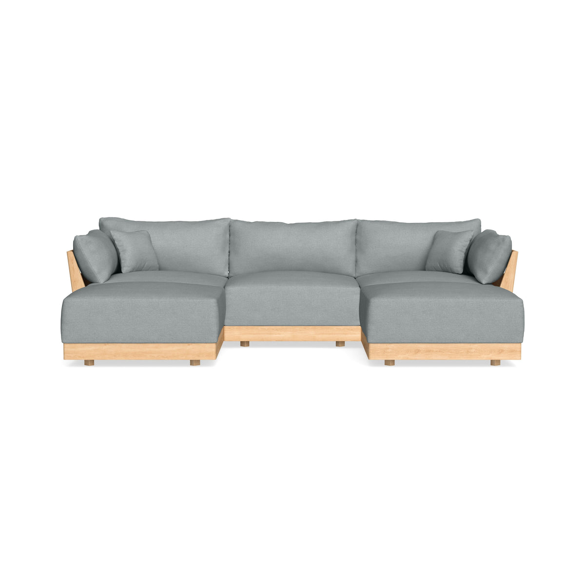 Modular Bondi Latte 3-Seater U-Sectional in Light Steel | Classic Blen – Inside Weather