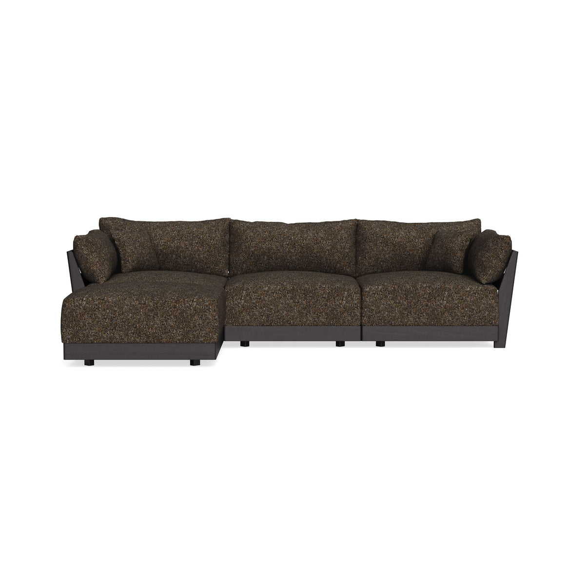 Modular Bondi Black 3-Seater Sectional in Phantom | Classic Blend ...