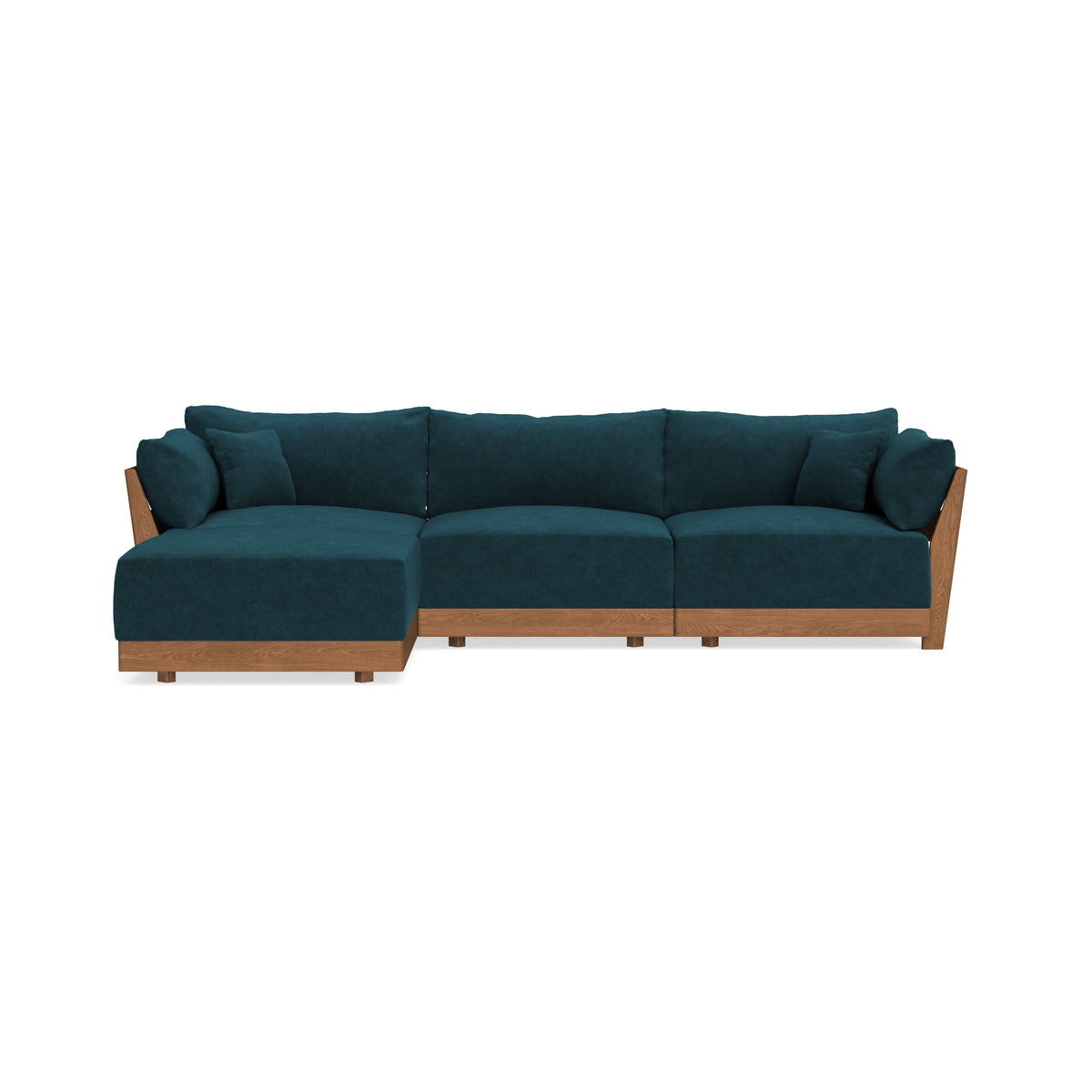 Modular One Indigo Modular Bondi Espresso 3-Seater Sectional in Indigo | Classic Blend ...