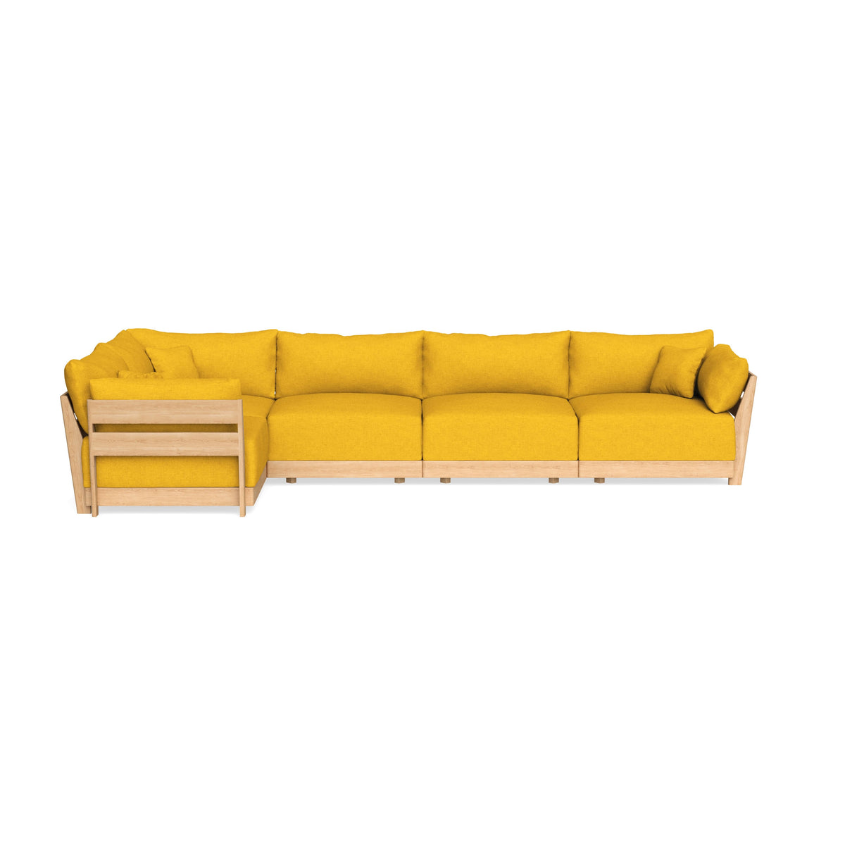 Modular Bondi Latte 5-Seater L-Sectional in Sunflower | Classic Blend ...