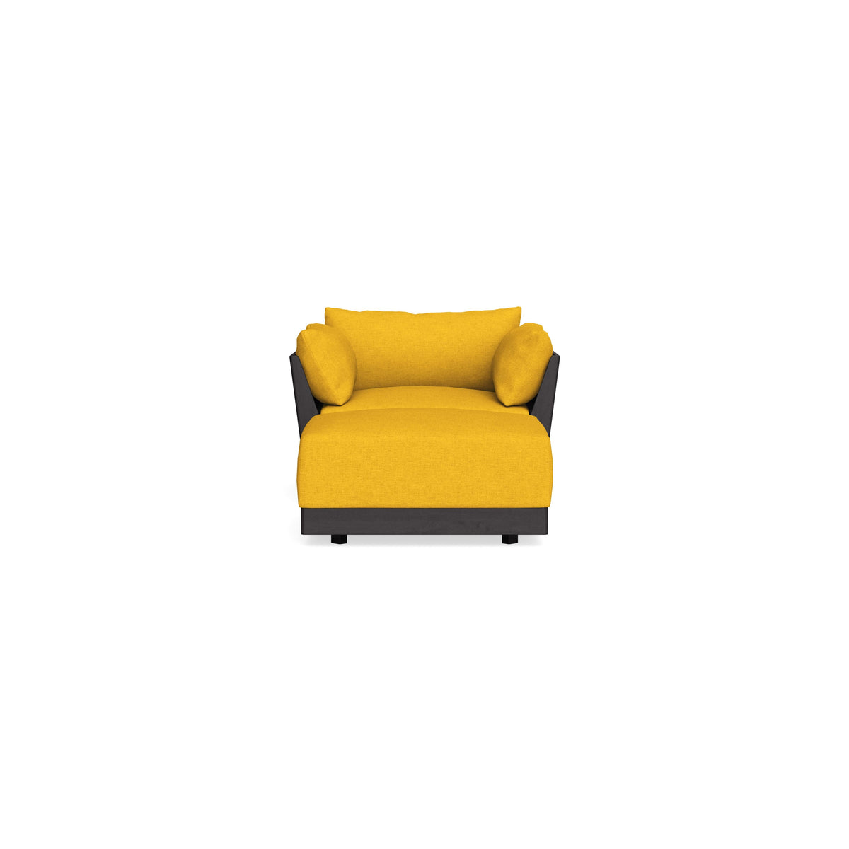 Modular Bondi Black Armchair + Ottoman in Sunflower | Classic Blend ...