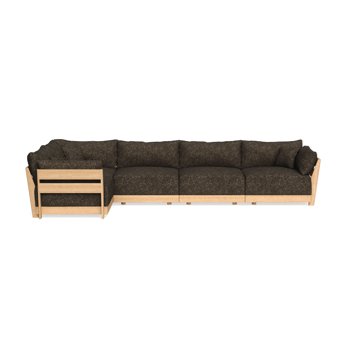 Modular Bondi Latte 5-Seater L-Sectional in Phantom | Classic Blend ...
