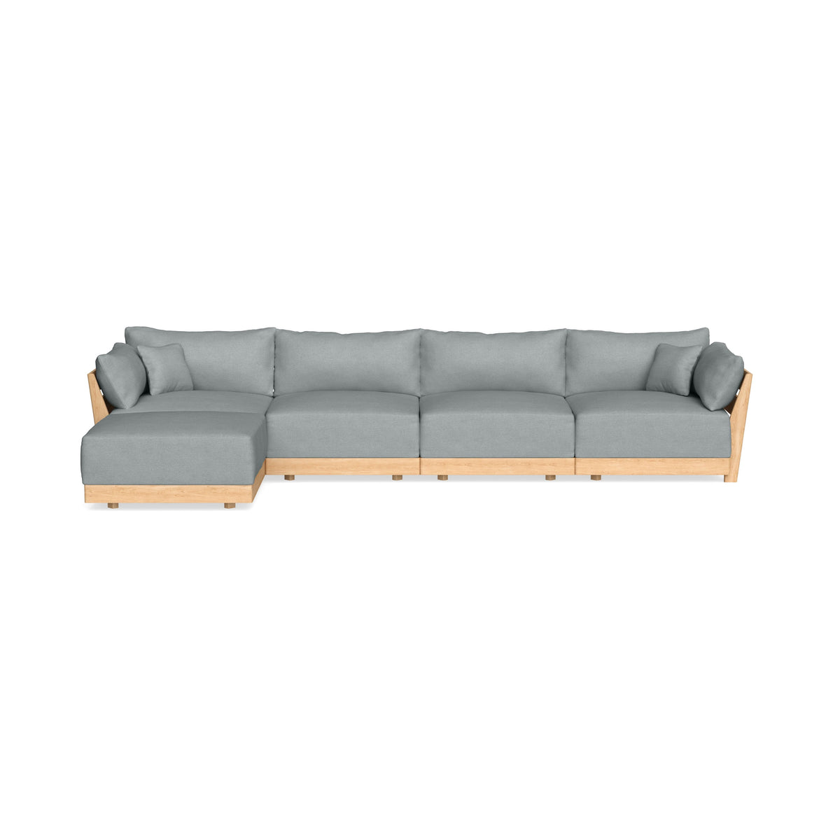 Slipcover Only - Modular Bondi 4-Seater Sectional in Light Steel ...