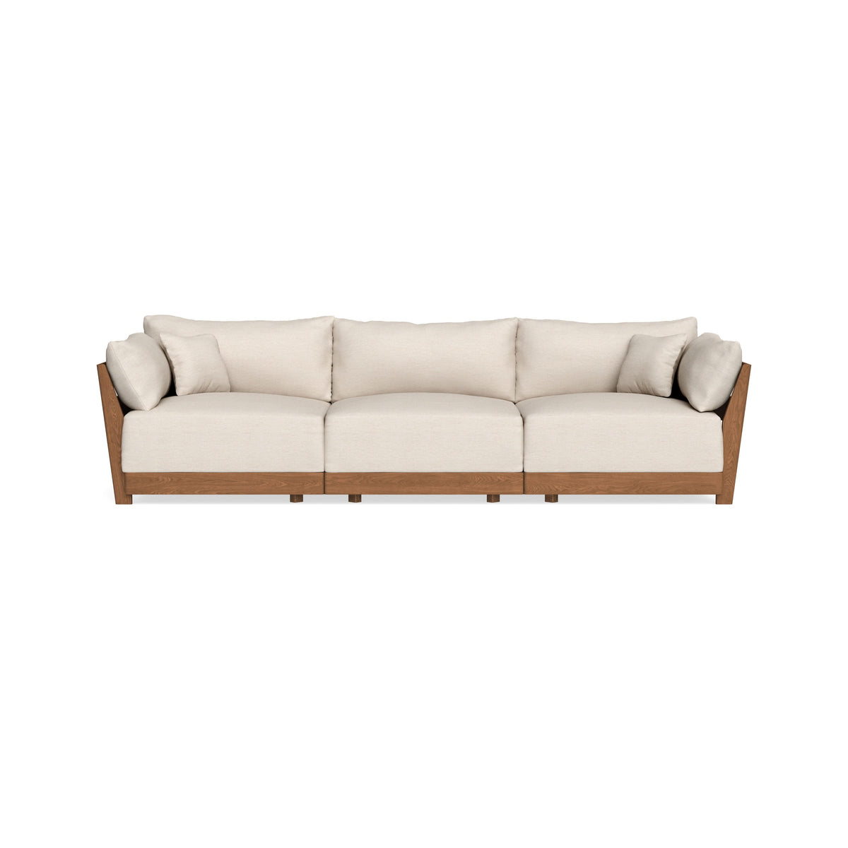 Modular Bondi Espresso 3-Seater Sofa in Seashell | Memory Foam Blend ...