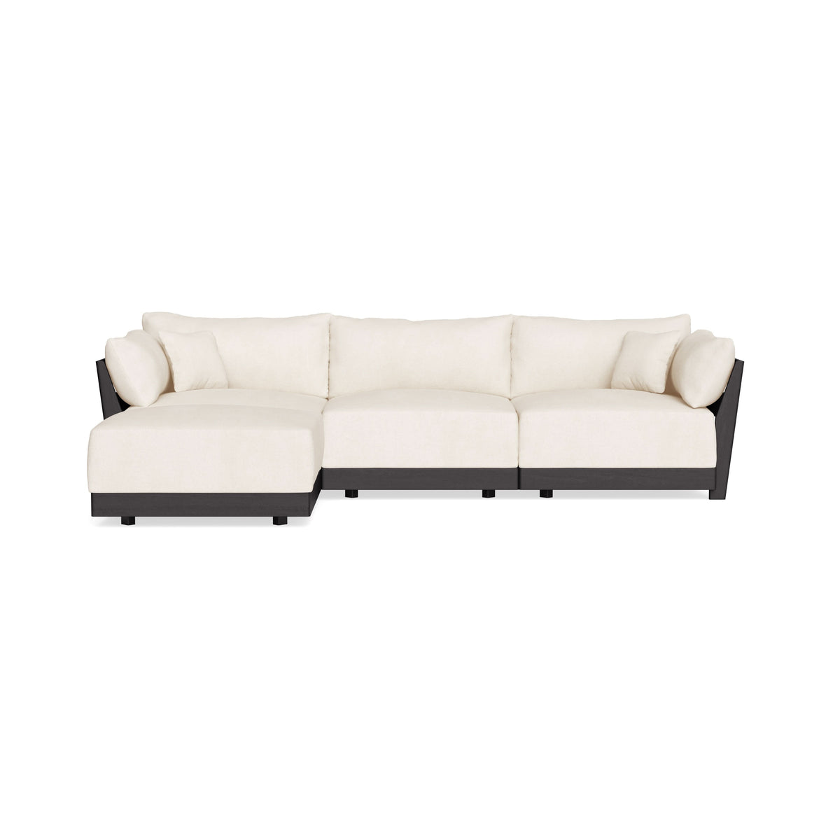 Modular Bondi Black 3-Seater Sectional in Powder | Classic Blend ...
