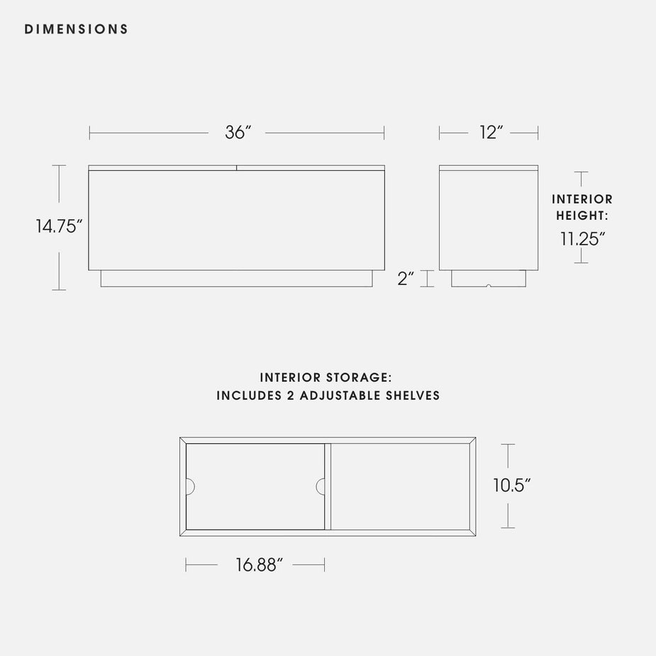 Modular Bondi Storage Table in Latte – Inside Weather
